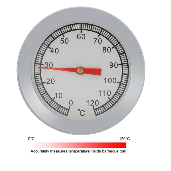 1 stk BBQ Pizza Grill Termometer Temperaturmåler 120℃ for Grillmatlaging