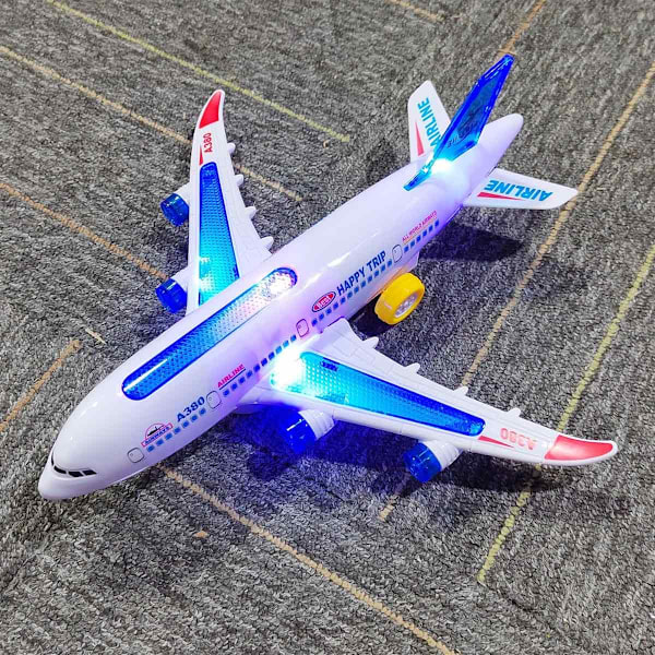 Plastik Airbus Model Flyvemaskine med Elektrisk Blinkende Lys