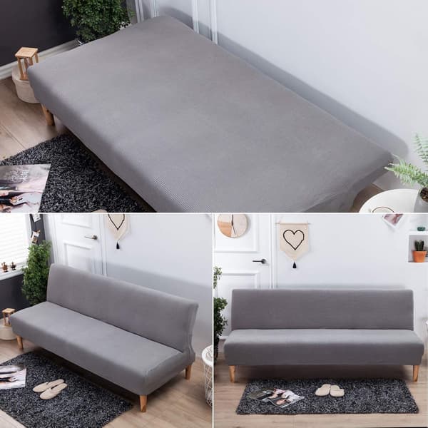 Heltäckande sofföverdrag - Mörkgrå Stor (passar 190-230 cm lång)