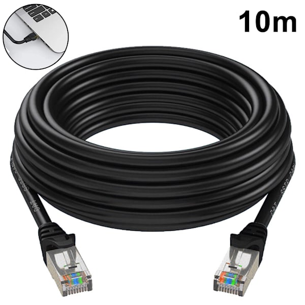 Cat6 Ethernet Kabel Gigabit Fladt Netværks LAN Kabel med Kabelclips Snagless Rj45 Konnektorer til Computer/Modem/Router/X-Box Hurtigere End Cat5e/Cat5