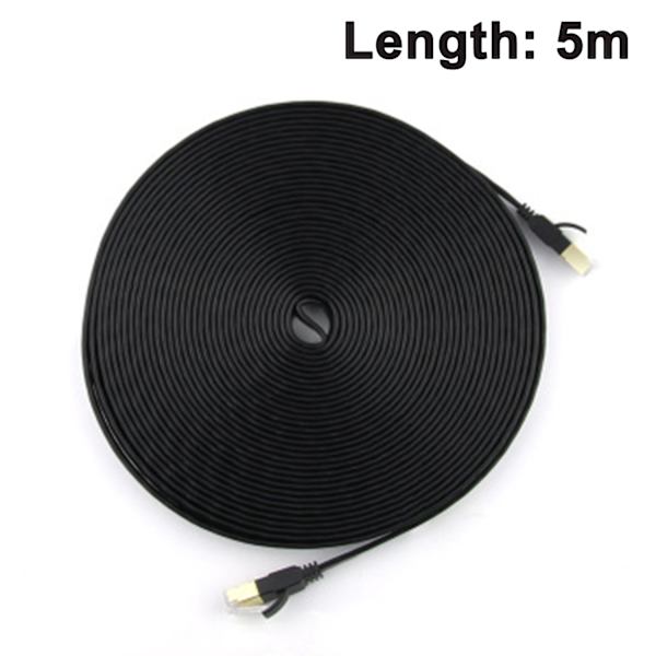 Cat 7 Ethernet -kaapeli, suojattu Ethernet-kaapeli litteä RJ45-verkkokaapeli tukee 10 Gbps 600 MHz - Yhteensopiva Cat5/Cat6-verkon kanssa