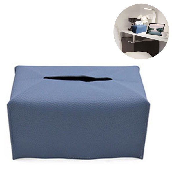 Servietboks Cover, Moderne Dekorativt Læder Rektangulær Servietboks Etui Organizer Holder til Toiletbord, Natborde, Stue, Kontor