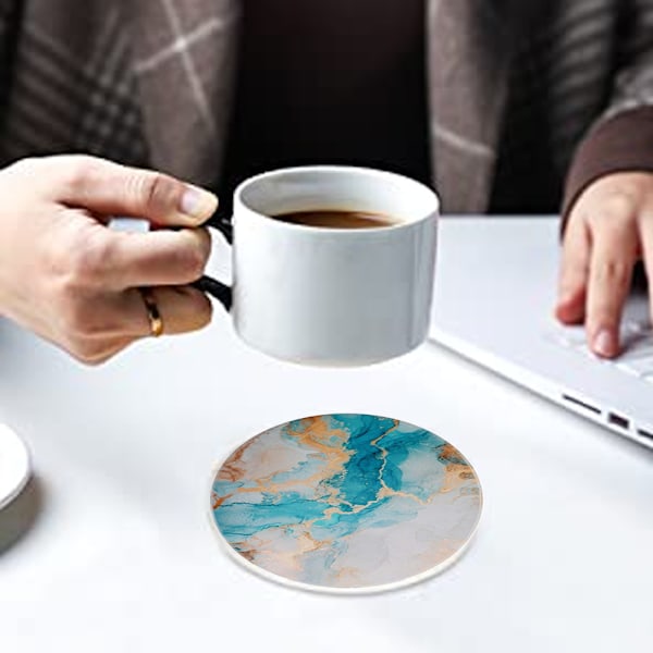 Absorberende keramiske sten coasters, Guldsmed, Sten coasters