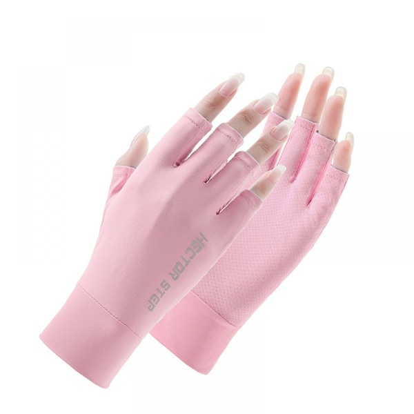 UV-beskyttelseshansker håndleddslengde solbeskyttelse kjørehansker unisex fingerløse hansker