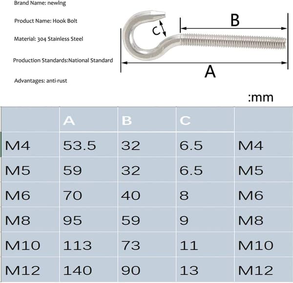 10 st krokbult-M5 (kroktyp)