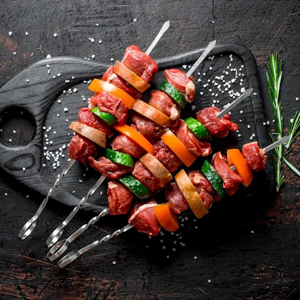 Grillspyd i rustfritt stål Kebabspyd Grillspydsett Gjenbrukbare U-formede Grillspyd 40cm (10 stk)