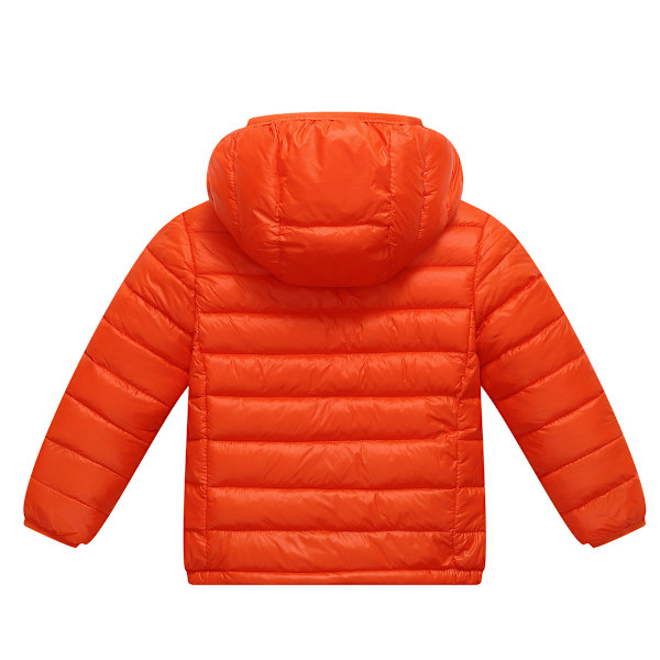 Barn Vinter Solid Lättvikt Jackor Flickor och Pojkar Packable Hooded Puffer Jacket 0-14 År