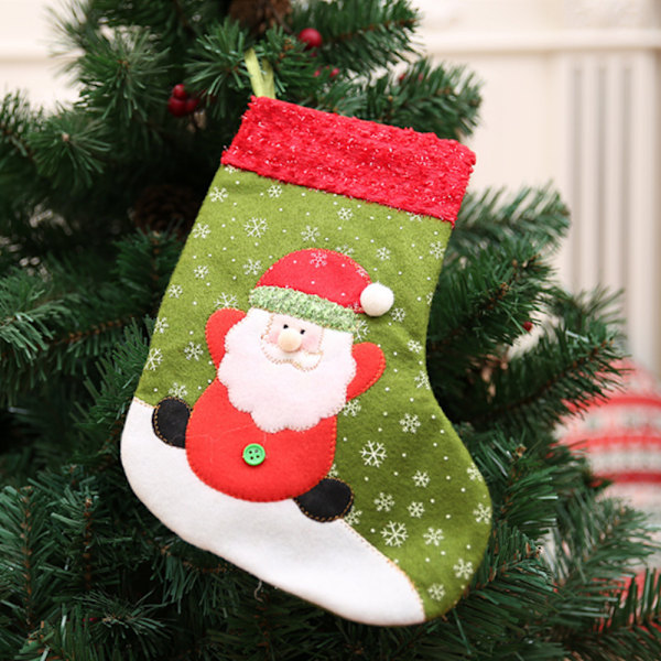 Julstrumpor, Stora Julstrumpor Dekoration 18\" Tomte Snögubbe Strumpa för Heminredning Set med 2