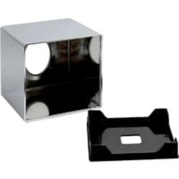 Servietboks Holder Terning Firkant Spejl Servietboks Låg Holder Kleenex Servietholder Badeværelsesorganisator Stativ Kromfinish