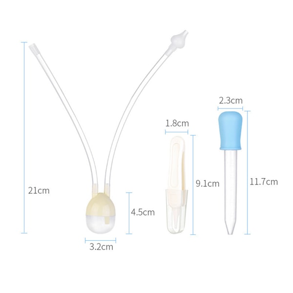 Baby Nasal Aspirator - Nässug för spädbarn - Nässug för nyfödda - Nässug för småbarn - Säker nässugning