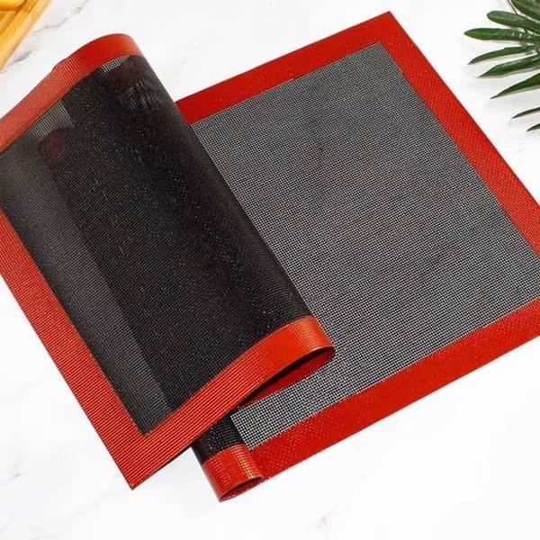 2 stk. Perforeret Silikone Glasfiber Måtte 30x40cm Kiks Bage Plade Dej Bageplade Måtte Ovnforing Pad