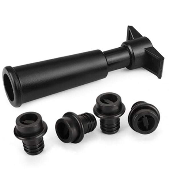 Sort pumpe med vinprop holder vinen frisk (Sort pumpe + 4 propper) Gaveæske med fem dele