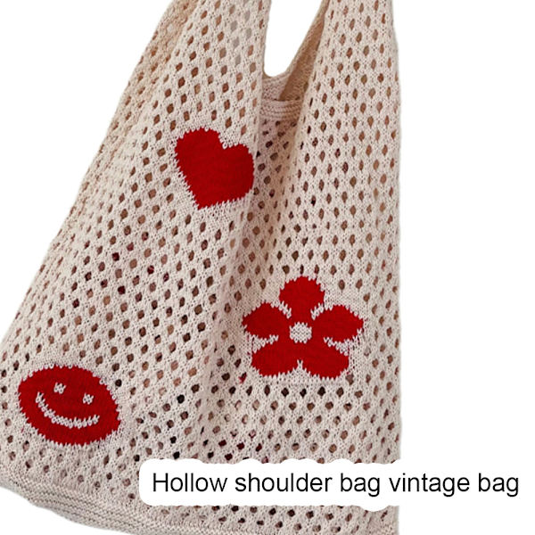 Heklet Tote Bag for Kvinner Tote Bag Jentetilbehør