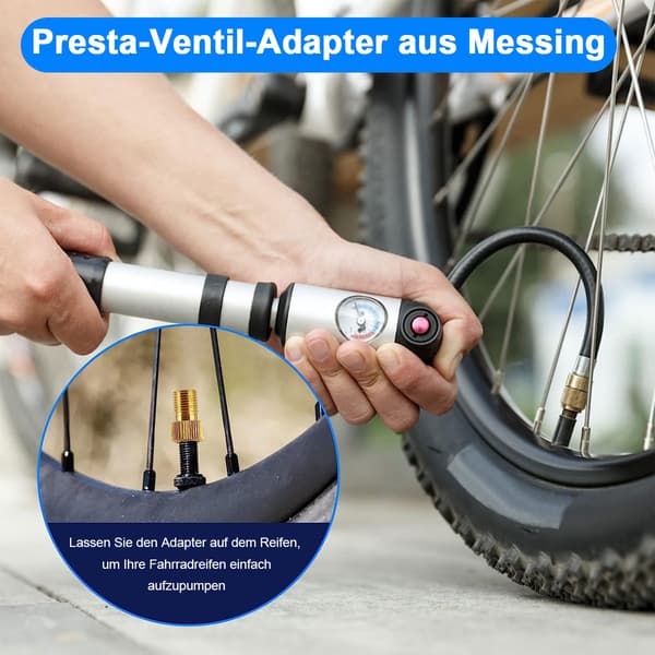 Dækventiladapter cykelkit Presta ventilfittings nyttig prak