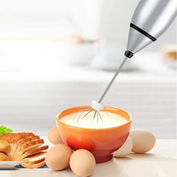Håndholdt mælkeskummer med piskeris, USB genopladelig elektrisk skummaskine til kaffe, 3 hastigheder mini mælkeskummer drikkemixer med 2 piskeris