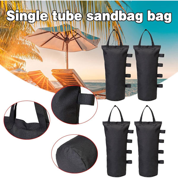 Set med 4 sandpåsar för paviljonger, tält, baldakiner, fotvikter, sandpåsar, utomhuspåsar, för paviljonger, trädgårdstält, partytält, stabil säkerhet