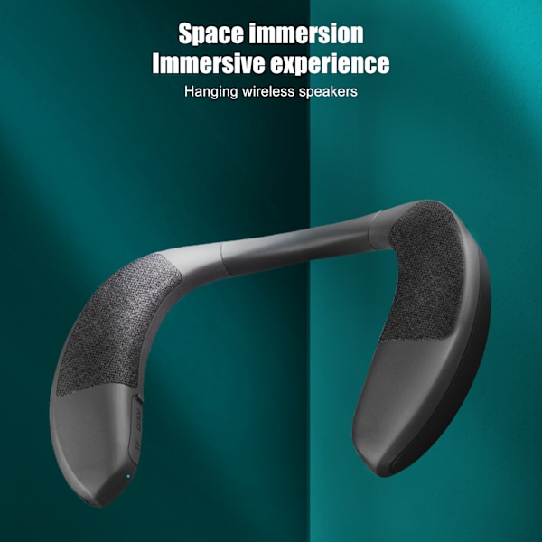 Halsbånds Højttaler Multifunktion Håndfri Klare Opkald Stereo Lyd Bluetooth Trådløs Bærbar Højttaler