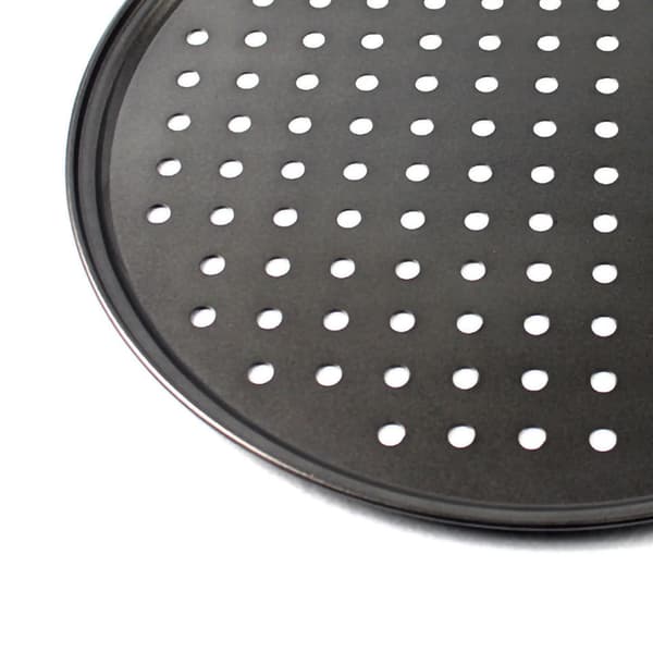 Perforert Pizzapanne Non-stick Baking Lett Avforming Fast Bunn Ventilert Pizzapanne 26CM