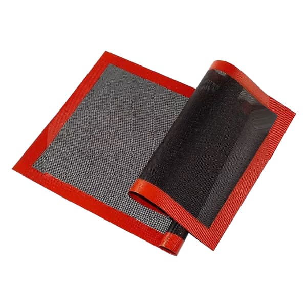 2 stk. Perforeret Silikone Glasfiber Måtte 30x40cm Kiks Bage Plade Dej Bageplade Måtte Ovnforing Pad
