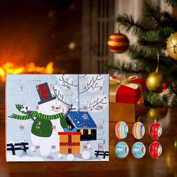 Adventskalender barn smycken, KkvoGmle, 2 armband/22 tillbehör, flerfärgad