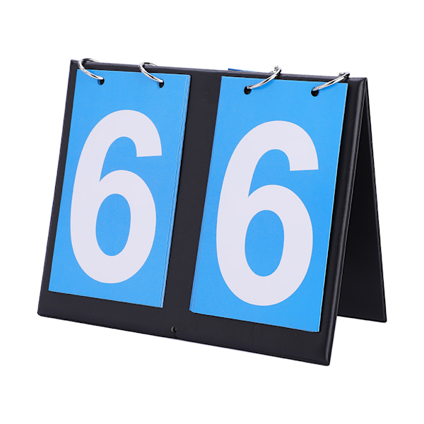 Bærbar Flip Sports Resultattavle Score Counter til Bordtennis Basketball (2 Cifre Blå)