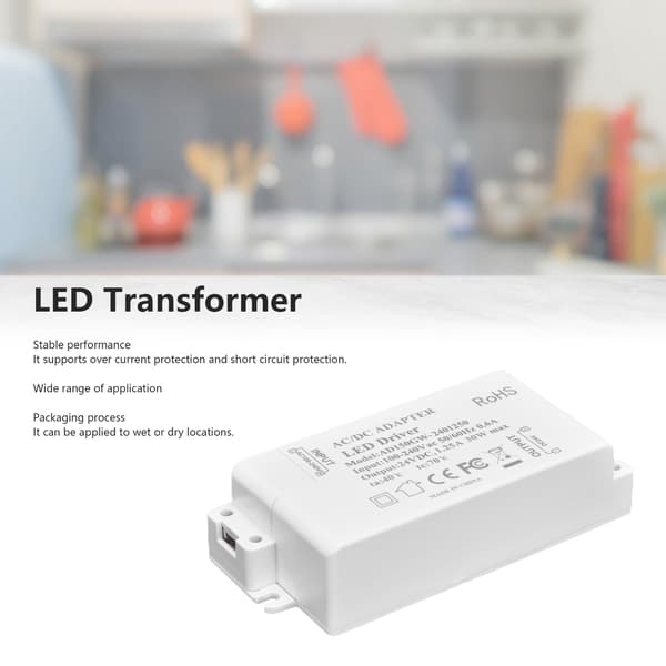 30W DC 24V 1.25A LED Driver Konstant Spænding Professionel LED Lys Transformer AC 100‑240V