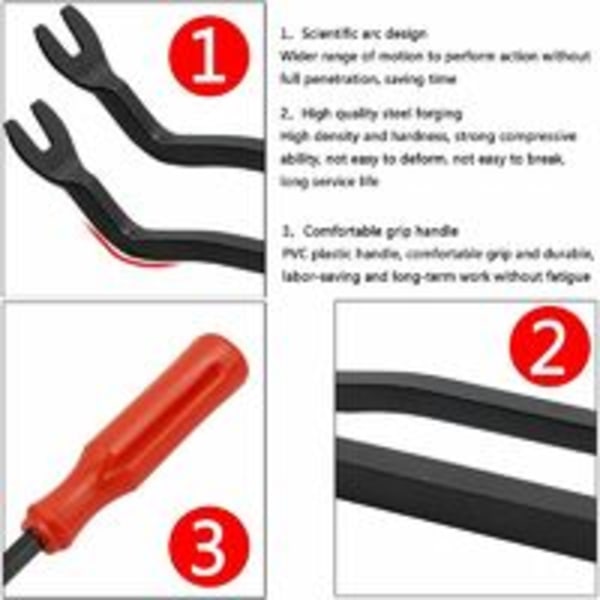 2 stk. Clip Remover Tang, Auto Bildør Clip, Universal Tang Trim Værktøj Reparationssæt til Bildør Trim og Panel Kant Tab Ciseas Clip