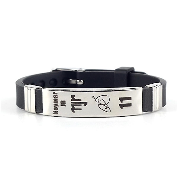 Fotbollsarmband Armband Neymar Armband Silikonarmband Titanstål Spänne Justerbar Handled