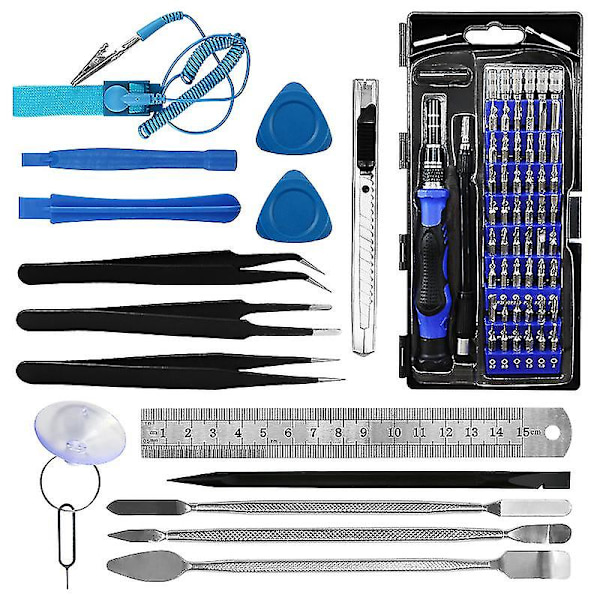 Precisionsskruvmejselset 76 i 1 Magnetisk reparationsverktygssats med bärbar väska Kompatibel med spelkonsol Tablet PC