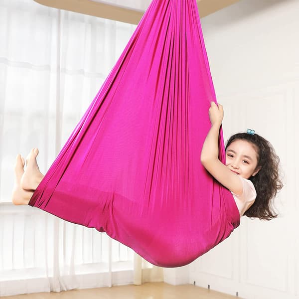 Kinder Schwingen Hengekøye, Innendørs Huske Elastisk Cuddle Hammock Sensory Swing Ideell for, Asperger og sensorisk integrasjon samt