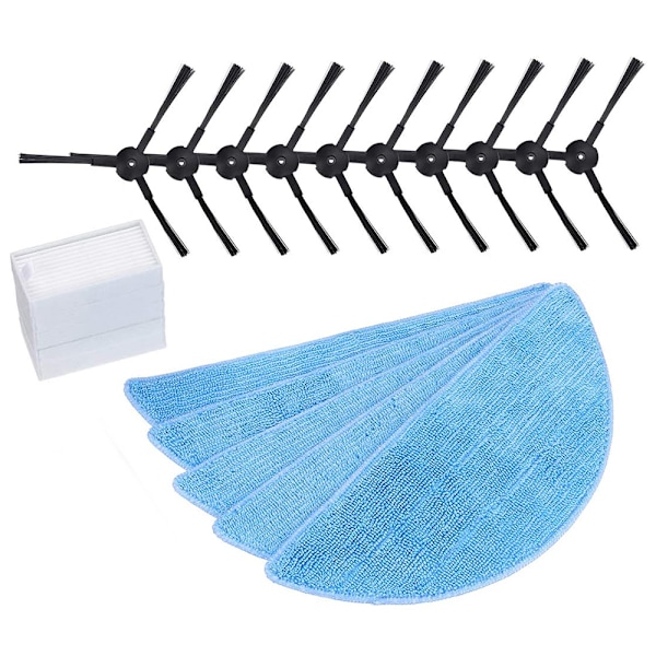 5 pakkausta pölynimuritarvikkeita, lakaisukoneita, suodattimia, sivuharjoja ja moppeja malleille ilife v5s ilife v5 pro ilife x5 V3 + V5 V3 v5pro