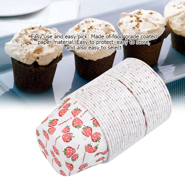 100 STK Mini Cupcake Forme Papir Runde Kagebageforme Muffin Cases Hjemmefest Bryllup