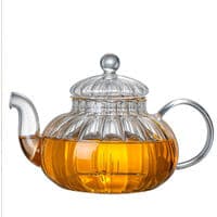 Glastekanna med pumpadesign (600 ml)