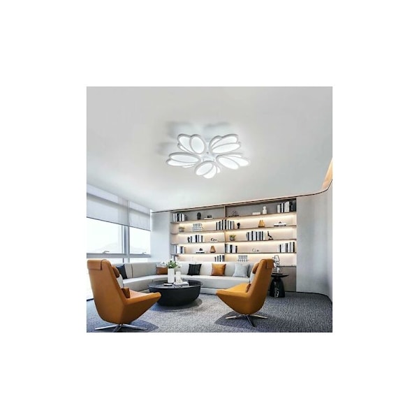LED Taklampe, Kreativ Petalform LED Taklampe, 70W 5600lm Hvit Lysekrone, 6000k Hvitt Lys, Stue Kjøkken Soverom Spisestue