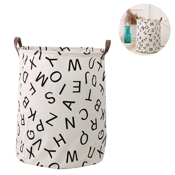 Tvättkorg, hopfällbar tvättkorg, stor leksakskorg, 62L, hopfällbar korg, bomull för kläder, leksaker, vardagsrum, tvätt, tallmönster, 50 x 40
