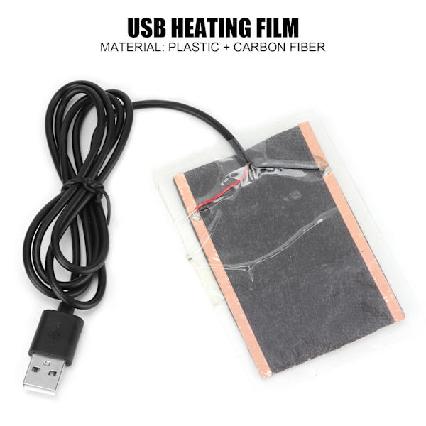 USB Varmefilm Kulfiber Bøjningsresistent Varmelegeme Egnet til Krybdyr Handsker