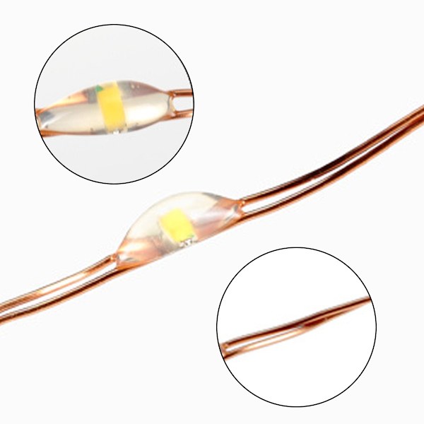 Plug-in LED-ljusslinga, 5 m 50 lampor 16 dimbara färger med fjärrkontroll - 4 belysningslägen + 4 timeralternativ + vattentät sladdadapter för