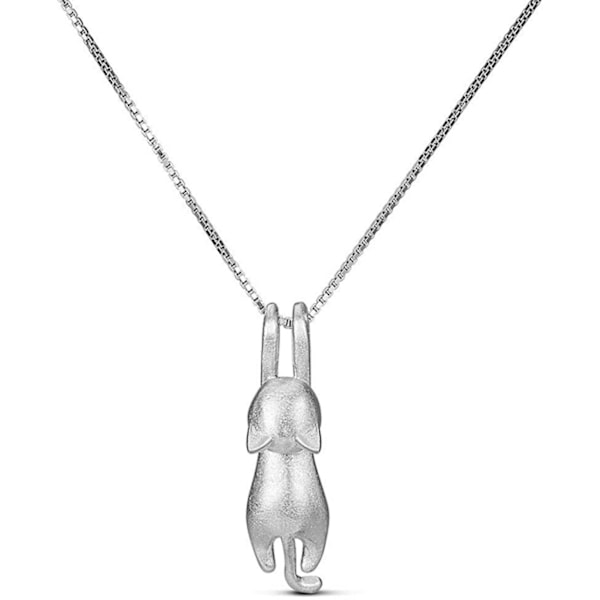 Kvinnors katt-hänge i 925 sterling silver, djur kärlek mode elegant present till flickor