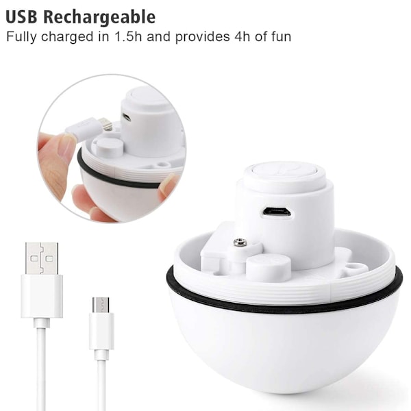 Interaktiv katt leksak boll USB uppladdningsbar katt boll leksak kattunge rolig jagande husdjur leksak