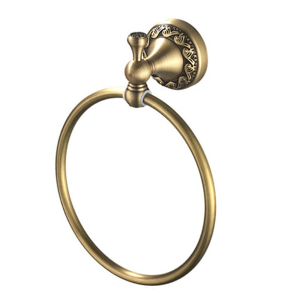 Antikk messing håndklering retro håndklestativ maskinvare anheng håndkle hengende ring for baderom rustsikker
