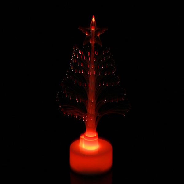 Mini Färgglada LED Fiberoptisk Nattlampa Julgranlampa Ljus Julgåva