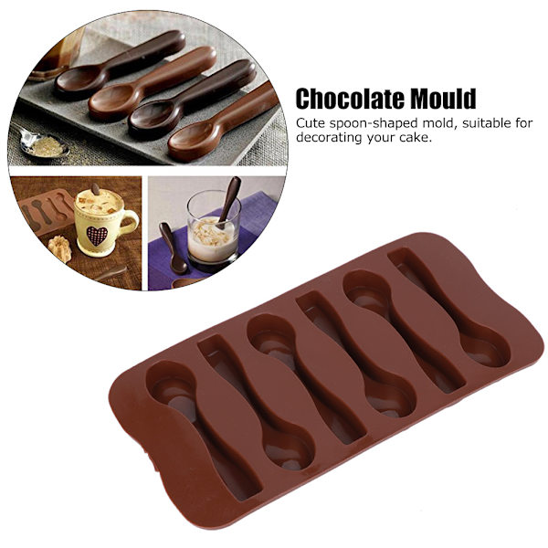 3 stk. DIY Non-stick silikone skefomede kage chokoladebageform køkkenredskaber