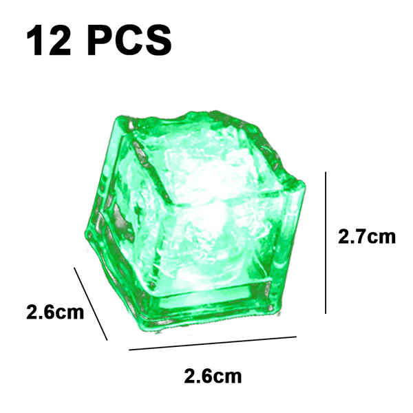 Lysende LED Isterninger (12) green