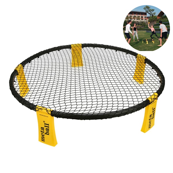 Mini Beach Volleyball Spike Balls Legesæt Udendørs Hold Sport Græsplæne Fitnessudstyr Net med 3 Bolde