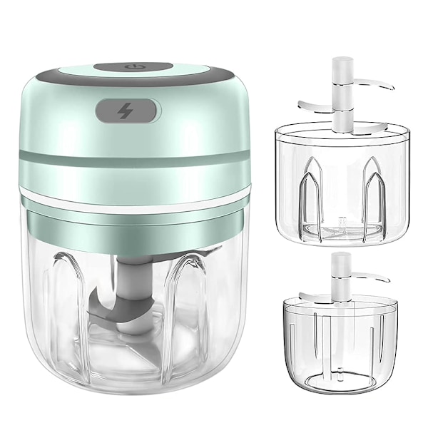Elektrisk hvidløgshakker, Mini bærbar trådløs foodprocessor, Hvidløgspresser Hakker Knuser, Lille madkværn til at hakke løg og kød