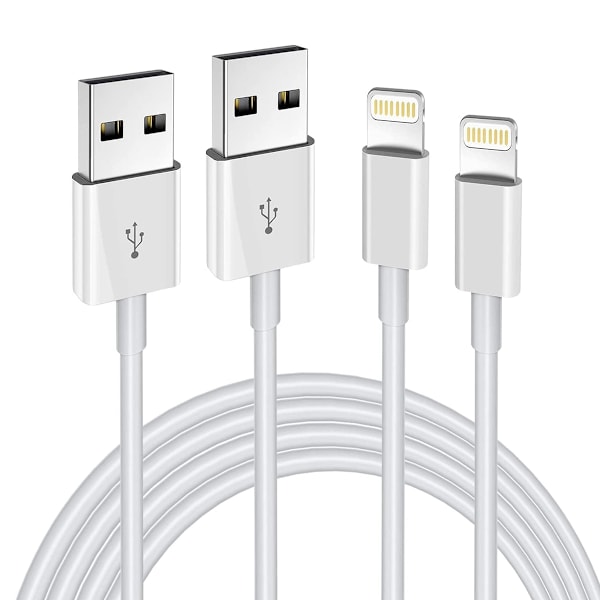 Oplader Lightning Kabel til iPhone, 2 Pak iPhone Hurtig Opladningsledning, Data Synkronisering Overførsel til 13/12/11 Pro Max Xs X XR 8 7 6 5 5s iPad iPod Mere