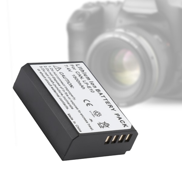 LPE10 Litiumbatteri Gjenbrukbart for CANON LP-E10 Digitalkamera 1500mAh