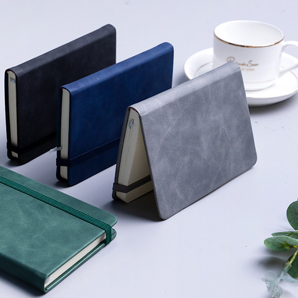 2-pak Lined Journal Notebook, Hardcover PU Læder Notebook, A7, Lille Lomme Notebook Bulk