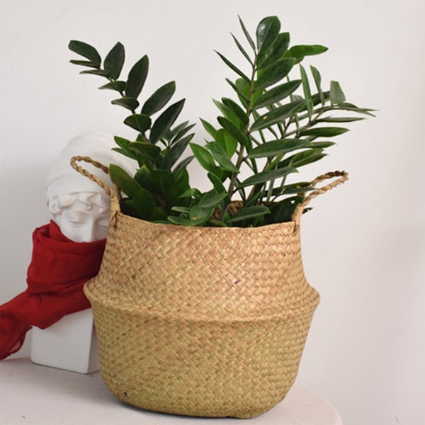 Sjögräs korg Wicker korg Blomkruka Fällbar korg Smutsig korg BG