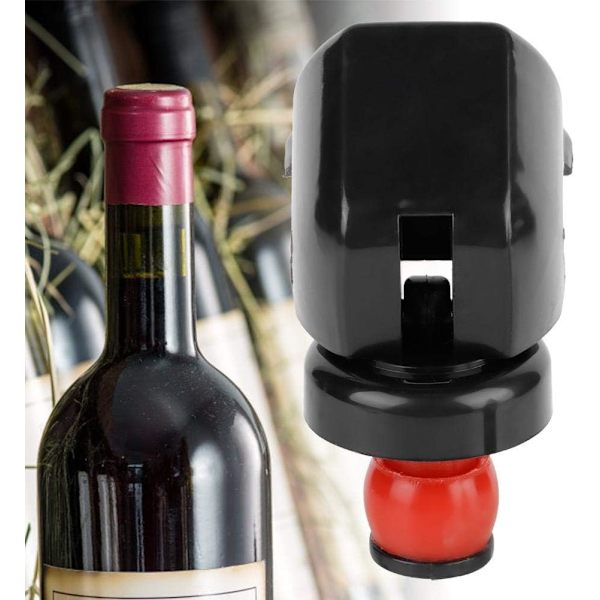 Vinflaskepropper, 5 stk. vin champagneflaskepropper (Sort)